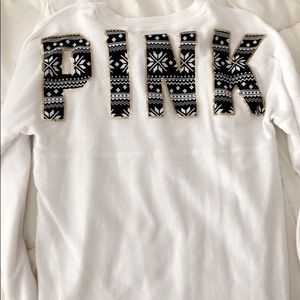 vs pink crew neck